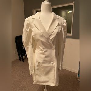 Pretty little thing white dress open back
